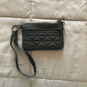 Pacsafe black RFID wallet/wristlet coin purse